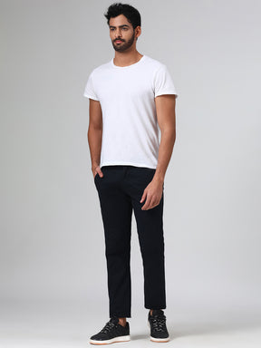 Organic Cotton Stretch Chino in Navy Blue- Slim Fit