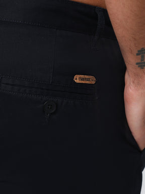 Organic Cotton Stretch Chino in Navy Blue- Slim Fit