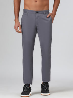 Organic Cotton Stretch Chino in Slate Grey- Slim Fit