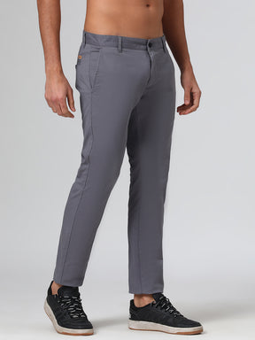 Organic Cotton Stretch Chino in Slate Grey- Slim Fit
