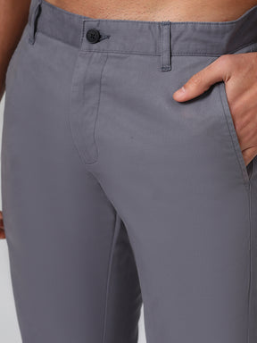Organic Cotton Stretch Chino in Slate Grey- Slim Fit