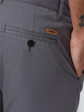 Organic Cotton Stretch Chino in Slate Grey- Slim Fit