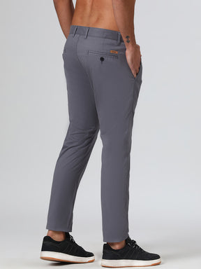 Organic Cotton Stretch Chino in Slate Grey- Slim Fit