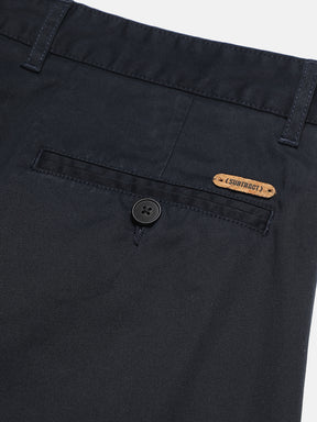 Organic Cotton Stretch Chino in Navy Blue- Slim Fit