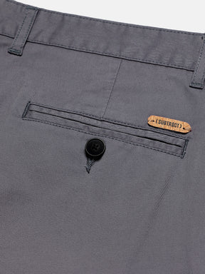 Organic Cotton Stretch Chino in Slate Grey- Slim Fit