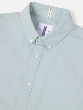 2 Way Stretch Oxford Shirt in Mint Green- Slim Fit